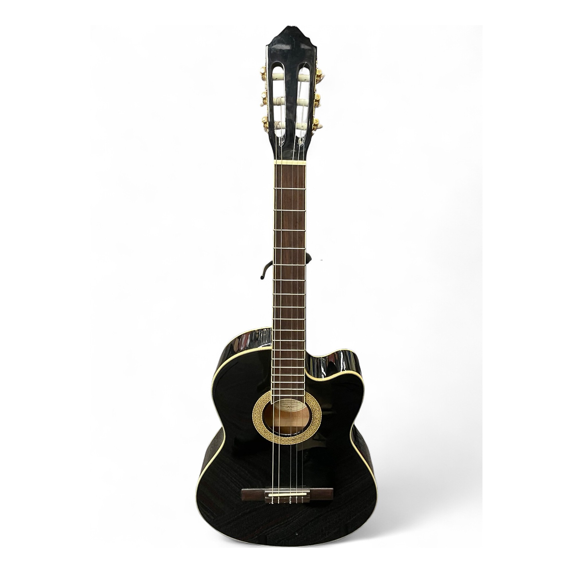 Used Lucero LCT250CE Black Classical Acoustic Electric Guitar