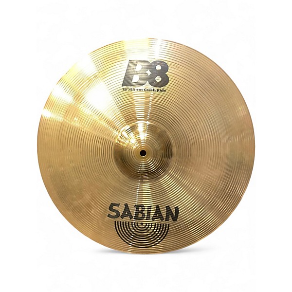 Used SABIAN 18in B8 Crash Ride Cymbal