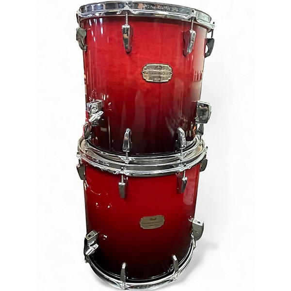 Used Pearl 5 Piece SESSION CUSTOM Red to Black Fade Drum Kit