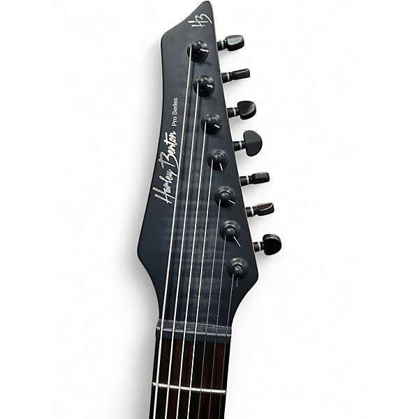 Used Harley Benton Amarok Quilted Black Solid Body Electric Guitar