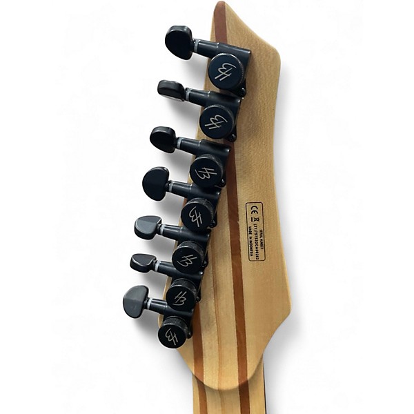 Used Harley Benton Amarok Quilted Black Solid Body Electric Guitar