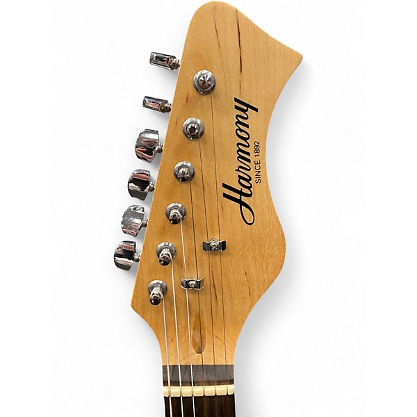 Used Harmony Model 02813 White Solid Body Electric Guitar