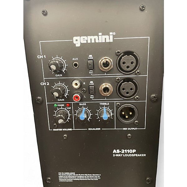 Used Gemini AS2110P Powered Speaker
