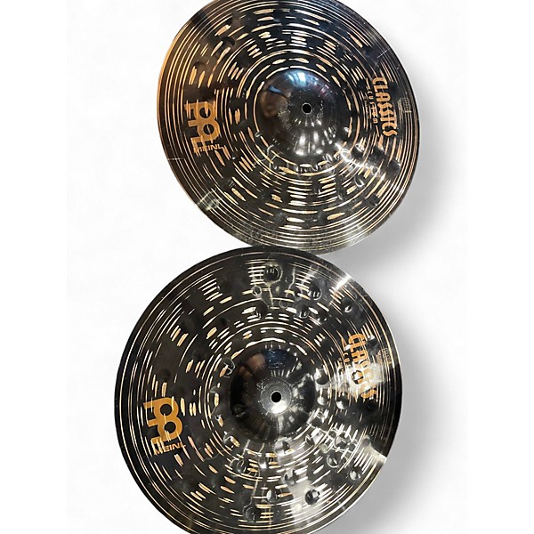 Used MEINL 15in CLASSIC CUSTOMER DARK HIHAT PAIR Cymbal