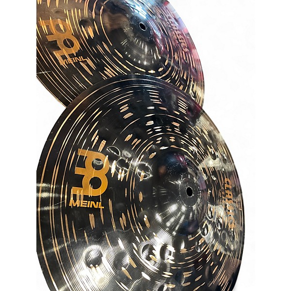 Used MEINL 15in CLASSIC CUSTOMER DARK HIHAT PAIR Cymbal