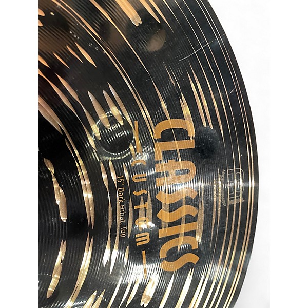 Used MEINL 15in CLASSIC CUSTOMER DARK HIHAT PAIR Cymbal