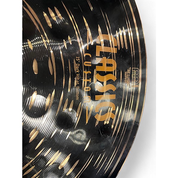 Used MEINL 15in CLASSIC CUSTOMER DARK HIHAT PAIR Cymbal