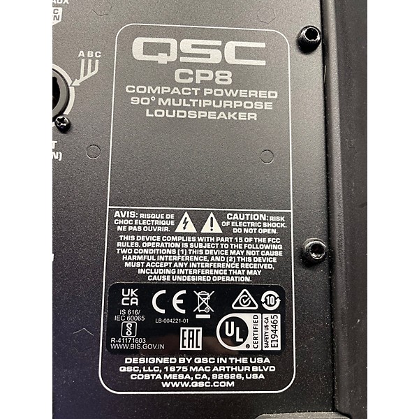 Used QSC CP8 Powered Speaker