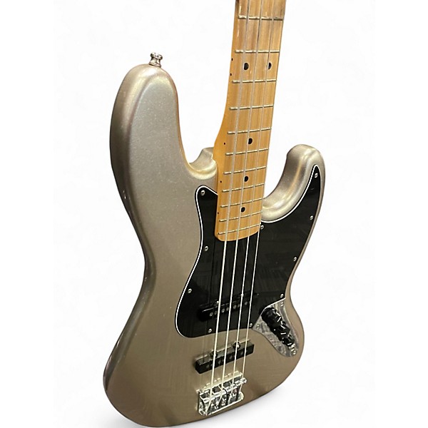 Used Fender 75th Anniversary Jazz Bass Metallic Silver Electric Bass Guitar