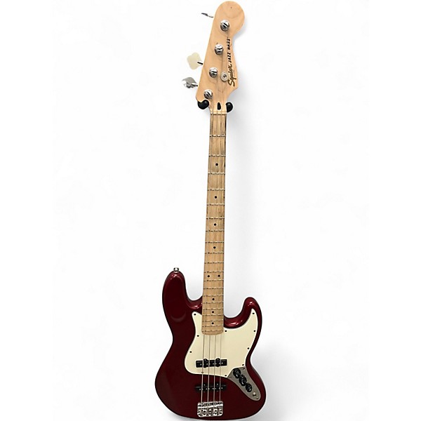 Used Squier Affinity Jazz Bass Candy Apple Red Electric Bass Guitar