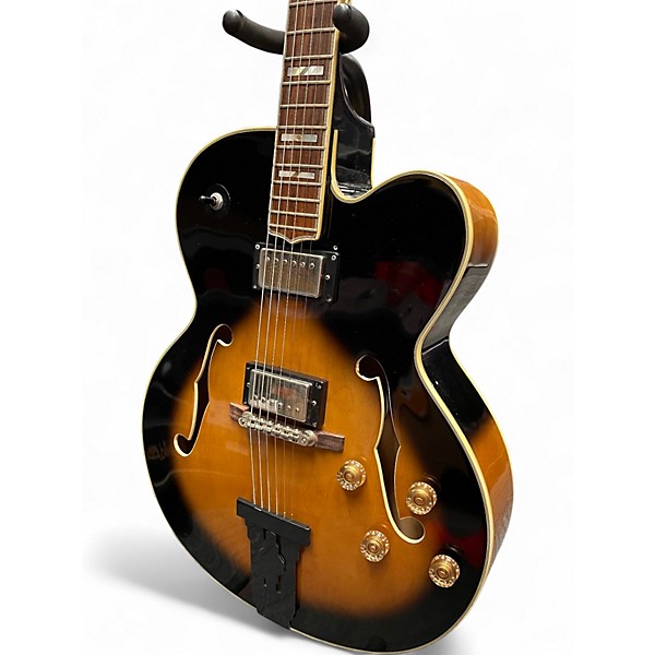 Used Washburn J6 Tobacco Sunburst Hollow Body Electric Guitar