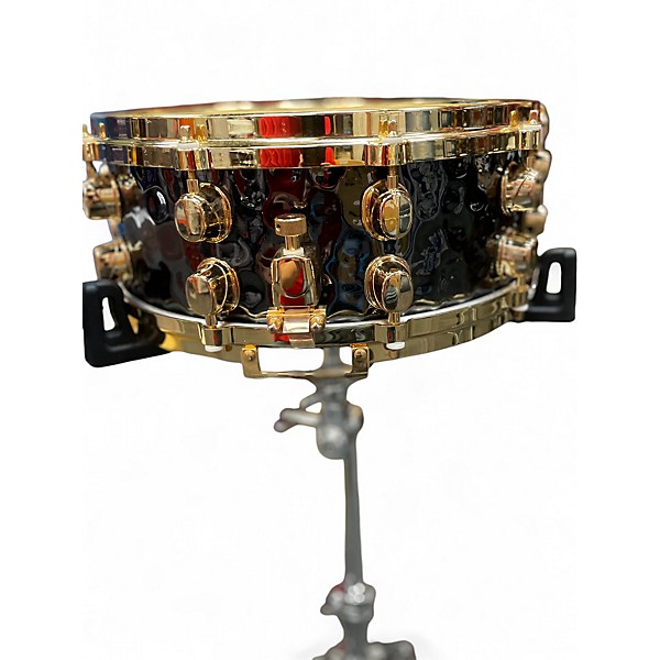 Used Mapex 5.5X14 Black Panther Premium Snare Black and Gold Drum