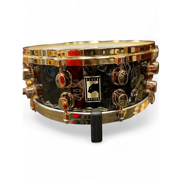 Used Mapex 5.5X14 Black Panther Premium Snare Black and Gold Drum