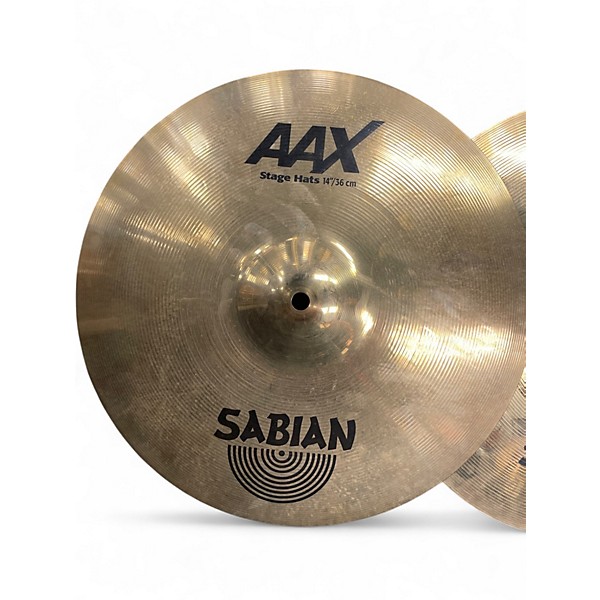 Used SABIAN 14in AAX Stage Hi Hat Pair Cymbal