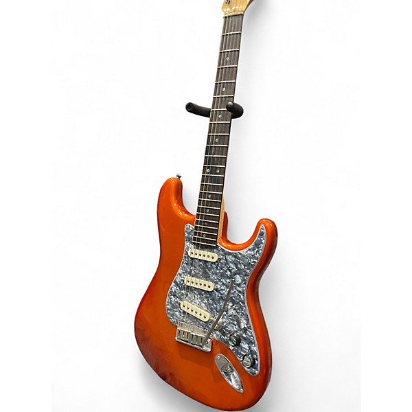 Used 2003 Fender American Deluxe Stratocaster Orange Solid Body Electric Guitar