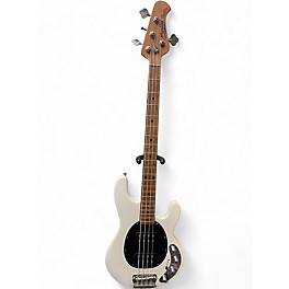 Used Sterling by Music Man Stingray 34HH White Electric Bass Guitar