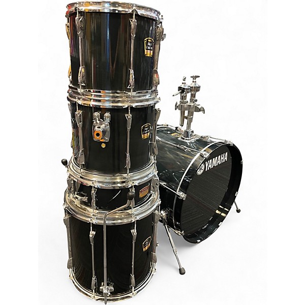 Used Yamaha 5 Piece Stage Custom Advantage Black Drum Kit