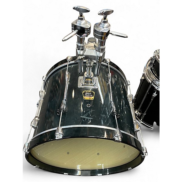 Used Yamaha 5 Piece Stage Custom Advantage Black Drum Kit