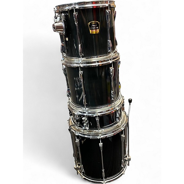 Used Yamaha 5 Piece Stage Custom Advantage Black Drum Kit