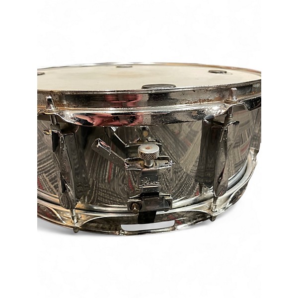 Used Premier 14in Chrome Over Steel Snare Drum Chrome Drum