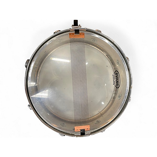 Used Premier 14in Chrome Over Steel Snare Drum Chrome Drum
