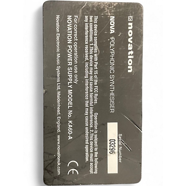 Used Novation NOVA Synthesizer