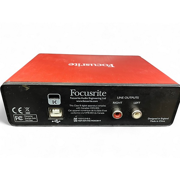 Used Focusrite Scarlett Solo Gen 3 Audio Interface