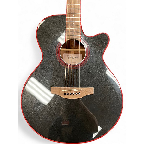 Used Takamine GF49CE-CB Black Acoustic Electric Guitar
