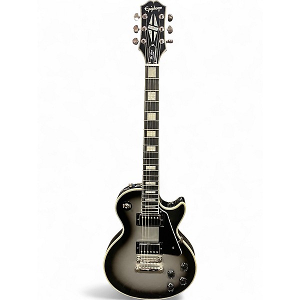 Used Epiphone Les Paul Custom Silverburst Solid Body Electric Guitar