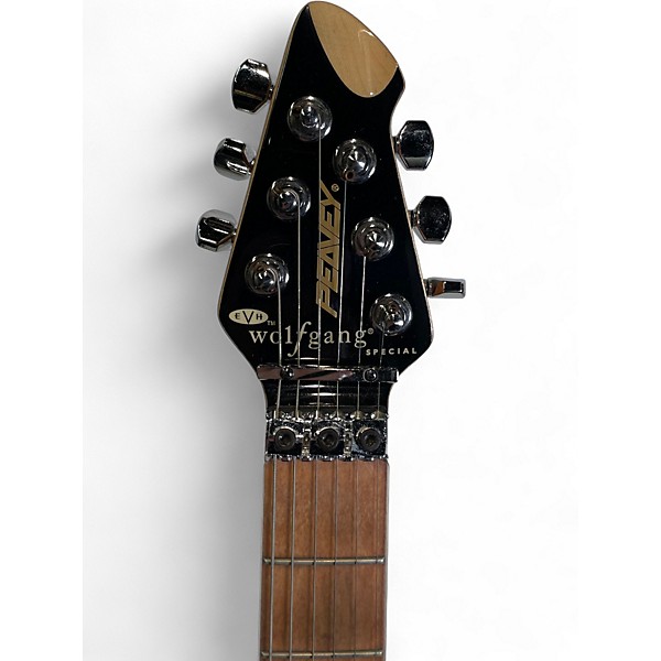 Used Peavey Wolfgang Special Red with Black and White Stripes Solid Body Electric Guitar