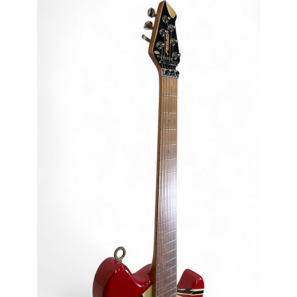 Used Peavey Wolfgang Special Red with Black and White Stripes Solid Body Electric Guitar