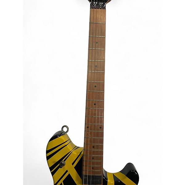 Used Peavey Wolfgang Special BLACK WITH YELLOW STRIPES Solid Body Electric Guitar