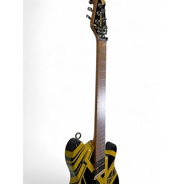 Used Peavey Wolfgang Special BLACK WITH YELLOW STRIPES Solid Body Electric Guitar