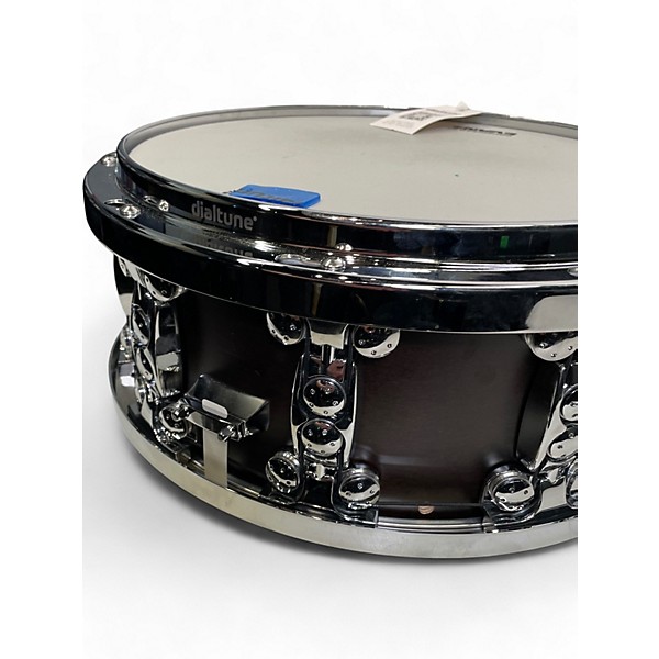 Used dialtune 14in Maple Snare Drum Brown Drum