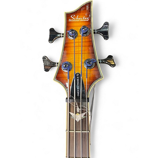 Used Schecter Guitar Research Omen Extreme 4 String VIOLIN BURST Electric Bass Guitar
