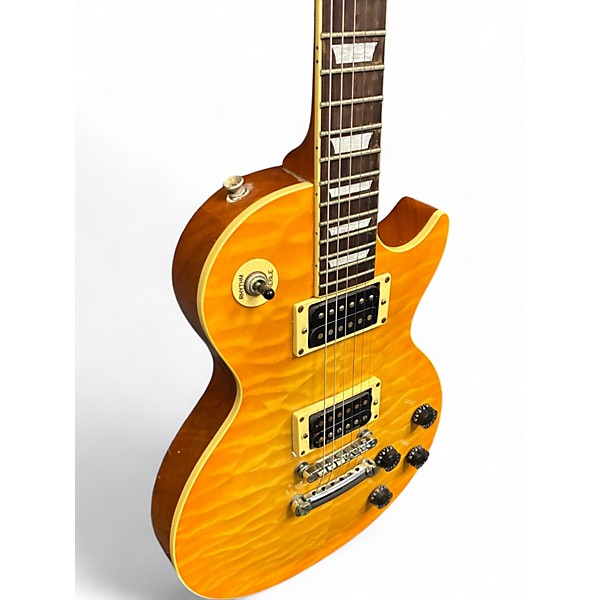 Used Epiphone Les Paul Classic Trans Amber Solid Body Electric Guitar