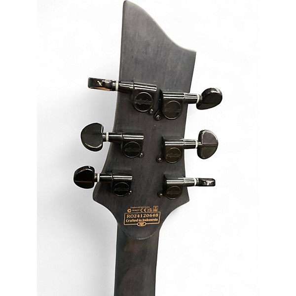 Used Schecter Guitar Research Omen Elite 6 Charcoal Burst Solid Body Electric Guitar