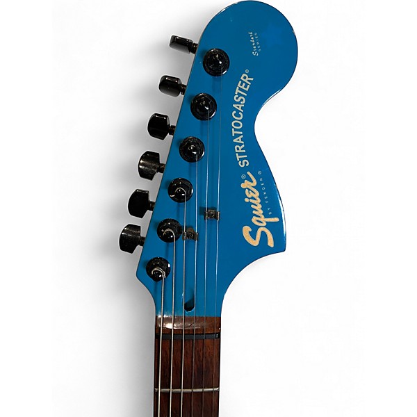 Used 2003 Squier Standard Stratocaster Blue Solid Body Electric Guitar