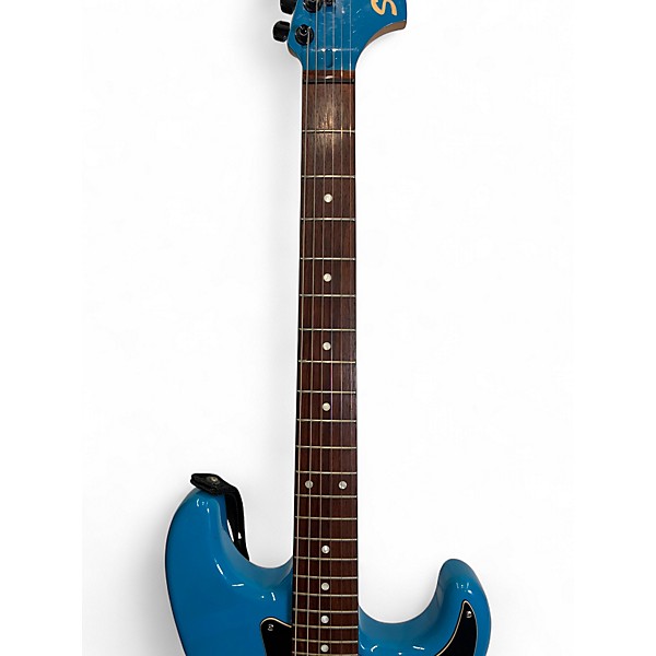 Used 2003 Squier Standard Stratocaster Blue Solid Body Electric Guitar
