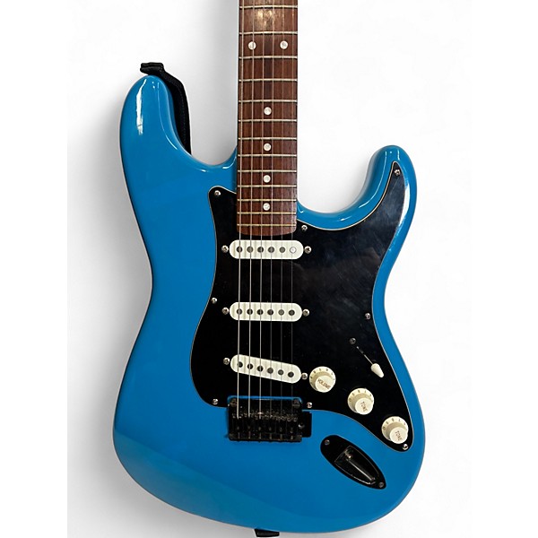 Used 2003 Squier Standard Stratocaster Blue Solid Body Electric Guitar