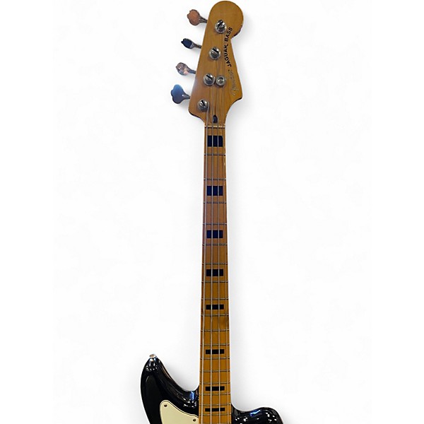 Used 2020s Fender Jaguar Bass Black and White Electric Bass Guitar