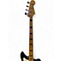 Used 2020s Fender Jaguar Bass Black and White Electric Bass Guitar