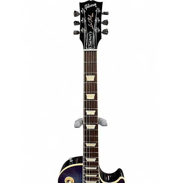 Used 2024 Gibson Les Paul Trad Pro V AAA Flame Blueberry Burst Solid Body Electric Guitar
