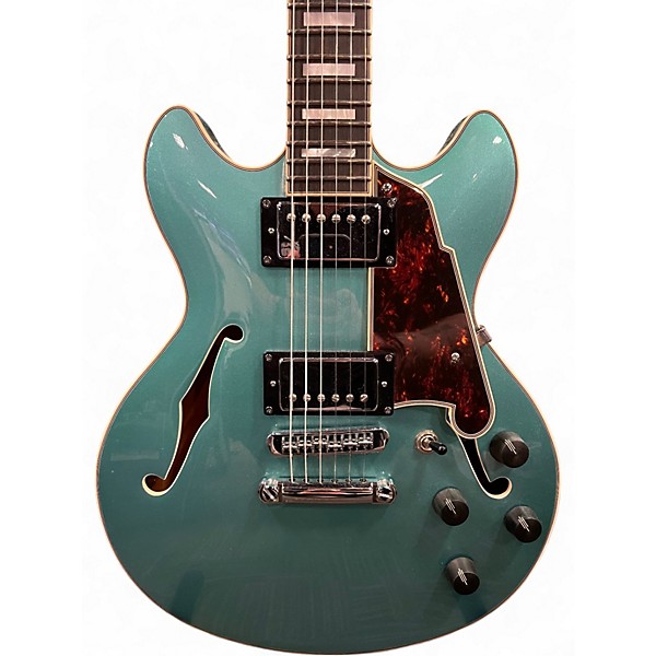 Used 2019 D'Angelico Premier DC Mini Blue Hollow Body Electric Guitar