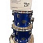 Used Ludwig 4 Piece Accent Metallic Blue Drum Kit