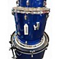 Used Ludwig 4 Piece Accent Metallic Blue Drum Kit