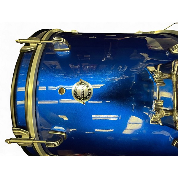 Used Ludwig 4 Piece Accent Metallic Blue Drum Kit