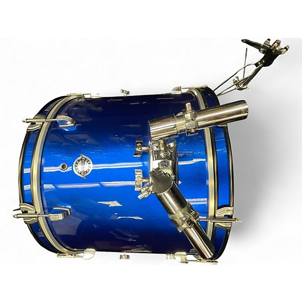 Used Ludwig 4 Piece Accent Metallic Blue Drum Kit