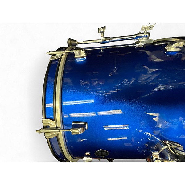 Used Ludwig 4 Piece Accent Metallic Blue Drum Kit