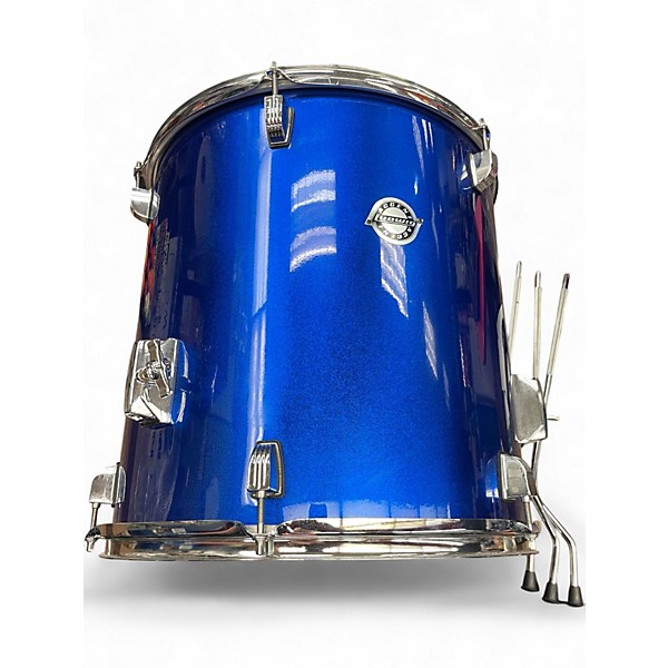 Used Ludwig 4 Piece Accent Metallic Blue Drum Kit